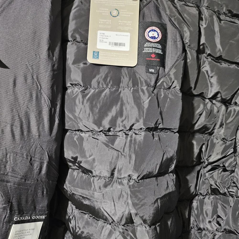 Canada Goose Lodge Hoodie Mens Med NWT Matte Black - Picture 3 of 4